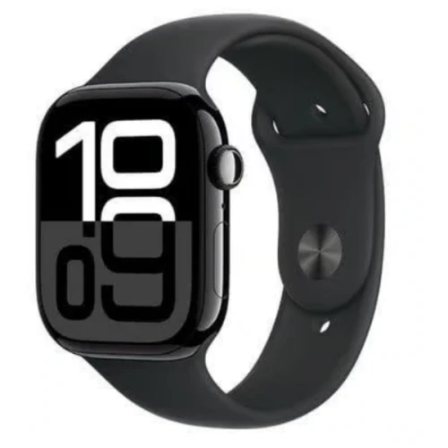 Apple Watch Series 10 (2024) GPS + Cellular 42 mm Aluminium Minuit - Bracelet Sport Noir