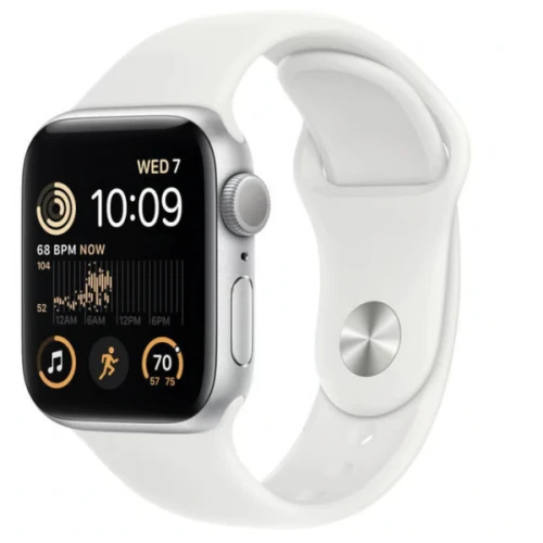 Apple Watch Series SE 2 (2022) GPS + Cellular 40 mm - Aluminium Argent - Bracelet sport Lumière Stellaire