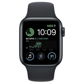 Apple Watch Series SE 2 (2022) GPS + Cellular 40 mm - Aluminium Minuit - Bracelet sport Noir