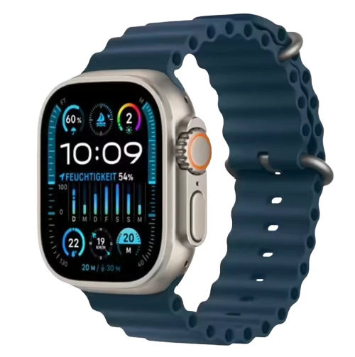 Apple Watch Ultra 2 (2023) GPS + Cellular 49mm Titan Natur - Gr&uuml;ne Ozeanschleife