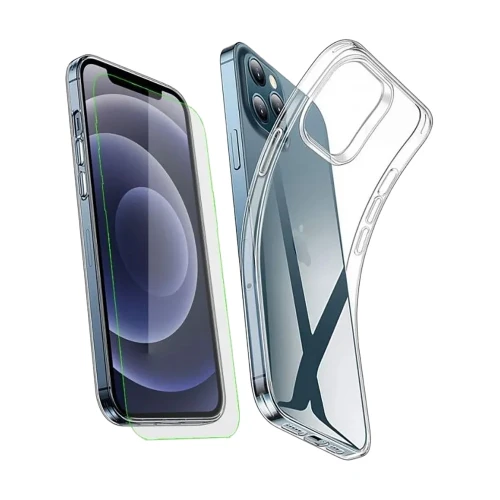 Pack 1 Housse ultra fine TPU Transparente + 1 Glass 2.5D Apple iPhone 12 mini - Neuf