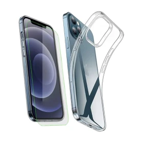 Pack 1 Housse ultra fine TPU Transparente + 1 Glass 2.5D Apple iPhone 12 mini