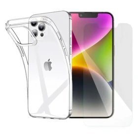 Pack 1 Housse ultra fine TPU Transparente + 1 Glass 2.5D Apple iPhone 16 pro