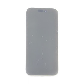Foto de la pantalla sobreexpuesta para resaltar las imperfecciones