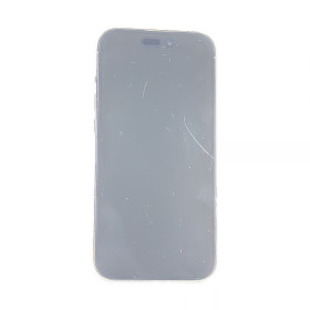 Foto de la pantalla sobreexpuesta para resaltar las imperfecciones
