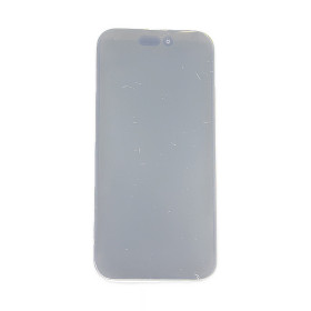 Foto de la pantalla sobreexpuesta para resaltar las imperfecciones