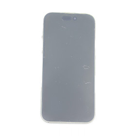 Foto de la pantalla sobreexpuesta para resaltar las imperfecciones