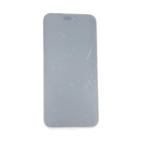 Foto de la pantalla sobreexpuesta para resaltar las imperfecciones