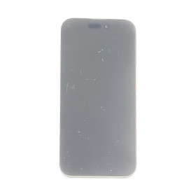 Foto de la pantalla sobreexpuesta para resaltar las imperfecciones