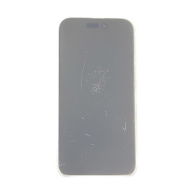 Foto de la pantalla sobreexpuesta para resaltar las imperfecciones