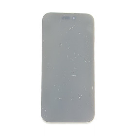 Foto de la pantalla sobreexpuesta para resaltar las imperfecciones