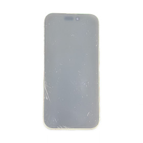Foto de la pantalla sobreexpuesta para resaltar las imperfecciones