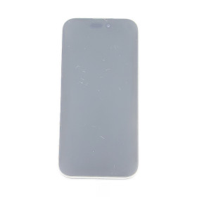 Foto de la pantalla sobreexpuesta para resaltar las imperfecciones