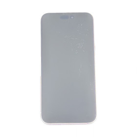 Foto de la pantalla sobreexpuesta para resaltar las imperfecciones