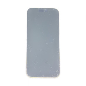 Foto de la pantalla sobreexpuesta para resaltar las imperfecciones